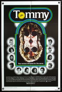 2e554 TOMMY one-sheet movie poster '75 The Who, Roger Daltrey, rock & roll, cool mirror image!