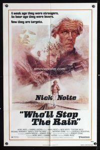 2e602 WHO'LL STOP THE RAIN one-sheet poster '78 artwork of Nick Nolte & Tuesday Weld by Tom Jung!