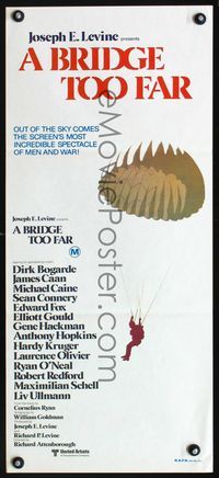 2f069 BRIDGE TOO FAR Australian daybill '77 Michael Caine, Sean Connery, Dirk Bogarde, James Caan