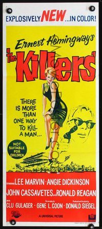2f262 KILLERS Australian daybill '64 Don Siegel, Lee Marvin, sexy full-length Angie Dickinson!