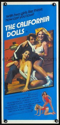 2f018 ALL THE MARBLES Australian daybill '81 Peter Falk & sexy female wrestlers, California Dolls!