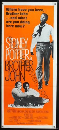 2f073 BROTHER JOHN Aust daybill '71 Sidney Poitier, where have you been and what are you doing now?