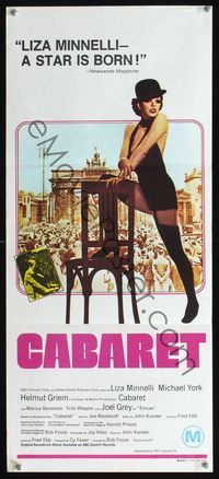 2f079 CABARET Australian daybill '72 singing & dancing Liza Minnelli in Nazi Germany, Bob Fosse