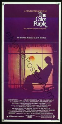 2f110 COLOR PURPLE Aust daybill '85 Steven Spielberg, Whoopi Goldberg, from Alice Walker novel!