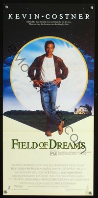 2f184 FIELD OF DREAMS Aust daybill '89 Kevin Costner classic, if you build it, they will come!