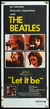 2f273 LET IT BE Aust daybill '70 Beatles, John Lennon, Paul McCartney, Ringo Starr, George Harrison