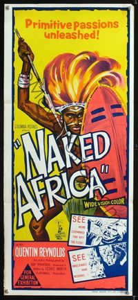2f323 NAKED AFRICA Australian daybill '57 primitive passions unleashed, cool native tribal warrior!
