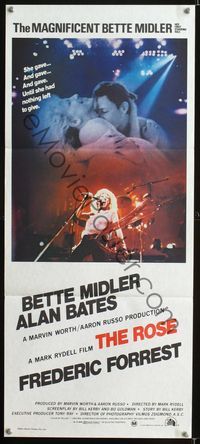 2f379 ROSE Australian daybill poster '79 completely different image of Bette Midler as Janis Joplin!