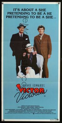 2f471 VICTOR VICTORIA Australian daybill poster '82 Julie Andrews, Blake Edwards, different image!