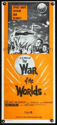 2f476 WAR OF THE WORLDS Australian daybill poster R70s H.G. Wells classic produced by George Pal!