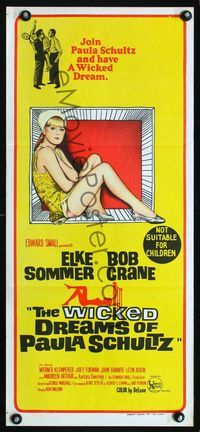 2f481 WICKED DREAMS OF PAULA SCHULTZ Aust daybill '67 art of super sexy near-naked Elke Sommer!