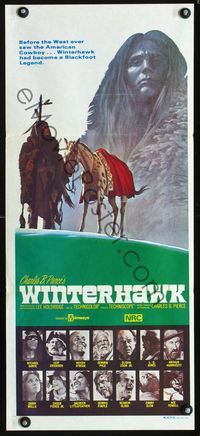 2f486 WINTERHAWK Australian daybill '75 Leif Erickson, Charles B. Pierce, art by Ralph McQuarrie!