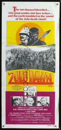 2f500 ZULU DAWN Australian daybill '79 Burt Lancaster, Peter O'Toole, completely different image!