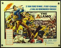 2g264 ALAMO half-sheet movie poster '60 Reynold Brown art of fighting John Wayne & Richard Widmark!