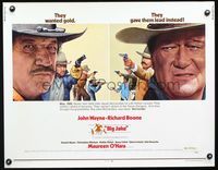 2g296 BIG JAKE half-sheet poster '71 Richard Boone wanted gold but John Wayne gave him lead instead!