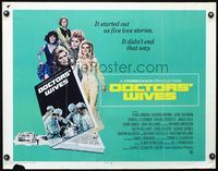 2g381 DOCTORS' WIVES half-sheet movie poster '71 art of Dyan Cannon & sexy women by Howard Terpning!