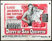 2g384 DUFFY OF SAN QUENTIN 1/2sh '54 Louis Hayward holds sexy nurse hostage, prison escape artwork!