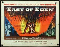 2g385 EAST OF EDEN half-sheet poster '55 first James Dean, John Steinbeck, directed by Elia Kazan!
