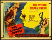 2g415 GARMENT JUNGLE style B half-sheet '61 the whole naked truth about New York's garment center!
