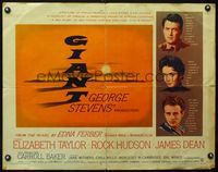 2g420 GIANT half-sheet '56 James Dean, Elizabeth Taylor, Rock Hudson, directed by George Stevens!