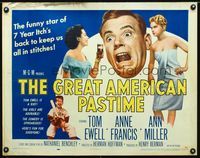 2g432 GREAT AMERICAN PASTIME style A 1/2sh '56 baseball, Tom Ewell, sexy Anne Francis & Ann Miller!