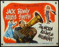 2g458 HORN BLOWS AT MIDNIGHT style B 1/2sh '45 wacky Jack Benny playing tuba, sexiest Alexis Smith!