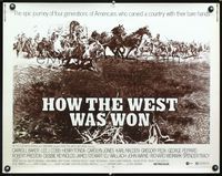 2g460 HOW THE WEST WAS WON half-sheet poster R70 John Ford epic, cool completely different art!