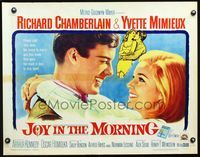 2g485 JOY IN THE MORNING half-sheet '65 best close up of Richard Chamberlain & Yvette Mimieux!