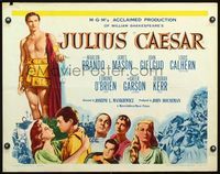 2g486 JULIUS CAESAR half-sheet poster R62 Marlon Brando, James Mason, Greer Garson, Shakespeare
