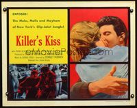2g489 KILLER'S KISS half-sheet '55 early Stanley Kubrick noir set in New York's Clip Joint Jungle!
