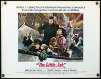 2g513 LITTLE ARK half-sheet movie poster '72 cool artwork of family on ship escaping flood!