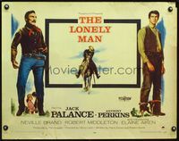 2g516 LONELY MAN style A half-sheet poster '57 full-length art of Jack Palance & Anthony Perkins!