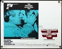 2g525 MACKINTOSH MAN style A half-sheet '73 Paul Newman & Dominique Sanda kiss close up, John Huston