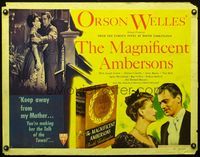 2g530 MAGNIFICENT AMBERSONS style A 1/2sh '42 directed by Orson Welles, from Booth Tarkington story!