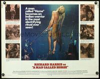 2g535 MAN CALLED HORSE half-sheet movie poster '70 Richard Harris & Sioux Native American Indians!