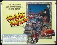 2g546 MIDNIGHT MADNESS half-sheet movie poster '80 cool boardgame art by David McMacken!