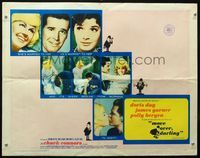 2g556 MOVE OVER, DARLING half-sheet movie poster '64 James Garner, Doris Day, Polly Bergen