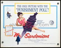 2g558 MR. SARDONICUS half-sheet '61 William Castle, the only picture with the punishment poll!