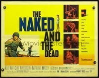 2g569 NAKED & THE DEAD half-sheet poster '58 from Norman Mailer's novel, Aldo Ray in World War II!