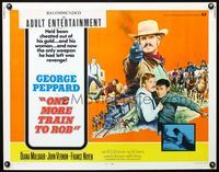 2g582 ONE MORE TRAIN TO ROB half-sheet movie poster '71 great image of George Peppard pointing gun!
