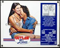 2g587 OUTLAW BLUES half-sheet poster '77 great image of crook Peter Fonda & sexy Susan Saint James!