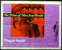 2g611 PRIME OF MISS JEAN BRODIE half-sheet '69 teacher Maggie Smith, art of sexy Pamela Franklin!