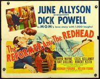 2g625 REFORMER & THE REDHEAD style B 1/2sh '50 June Allyson overpowers Dick Powell with 1000 laughs!