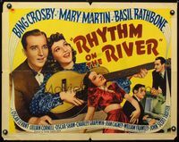 2g629 RHYTHM ON THE RIVER 1/2sheet '40 Bing Crosby, Rathbone, Mary Martin, written by Billy Wilder!