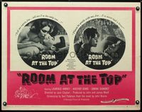2g639 ROOM AT THE TOP style A 1/2sheet '59 Laurence Harvey loves Heather Sears AND Simone Signoret!