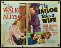 2g647 SAILOR TAKES A WIFE style A half-sheet movie poster '45 Robert Walker, June Allyson