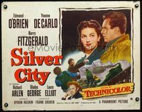 2g672 SILVER CITY half-sheet movie poster '51 Edmond O'Brien, Yvonne De Carlo, Barry Fitzgerald