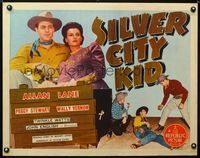 2g673 SILVER CITY KID style B half-sheet '44 great image of cowboy Allan Rocky Lane & Peggy Stewart!