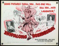 2g677 SKIPALONG ROSENBLOOM half-sheet '51 great artwork of Slapsie Maxie on horse w/sexy girls!