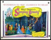 2g679 SLEEPING BEAUTY half-sheet movie poster '59 Walt Disney cartoon fairy tale fantasy classic!